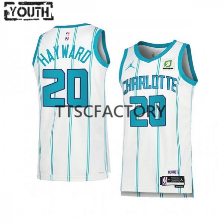 Kinder NBA Charlotte Hornets Trikot Gordon Hayward 20 Jordan 2022-23 Association Edition Weiß Swingman
